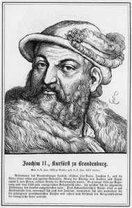 Joachim II, keurvorst van Brandenburg (gravure) door German School