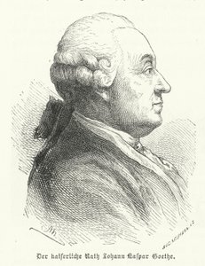 Johann Caspar Goethe, vader van de Duitse auteur Johann Wolfgang von Goethe (gravure)