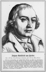 Johann Gottfried von Herder (gravure) door German School