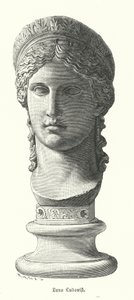 Juno Ludovisi, oud-Romeins kolossaal marmeren hoofd dat Antonina Minor, dochter van Marcus Antonius en Octavia Minor, als de godin Juno afbeeldt