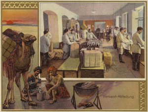 Reclame voor Gebroeders K en S Popov (kleurenlitho) door German School