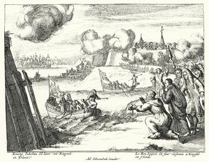 Koning James II van Engeland landt in Kinsale, Ierland door German School