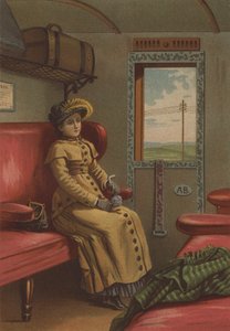 Dame in de trein