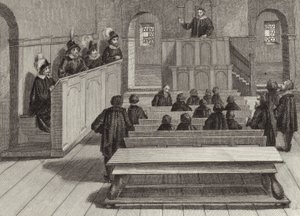 Collegezaal aan de Universiteit van Tübingen, Duitsland door German School