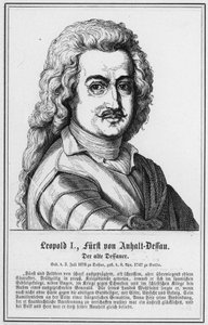 Leopold I, Vorst van Anhalt-Dessau, De oude Dessauer (gravure)