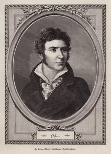 Lorenz Oken, Duitse natuuronderzoeker, botanicus, bioloog en ornitholoog (gravure) door German School