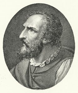 Ludovico Ariosto, Italiaanse dichter (gravure) door German School