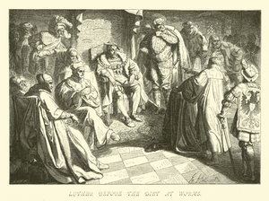 Luther voor de Rijksdag in Worms door German School