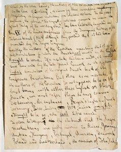 Manuscriptpagina van artikel door Karl Marx, in International Herald krant, gepubliceerd op 25 januari door German School