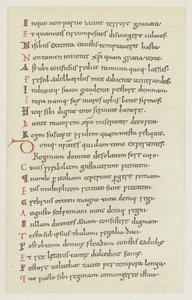 Manuscript geschreven door Hrotswitha van Gandersheim waarin de ontsnapping van koningin Adelheid wordt beschreven door German School