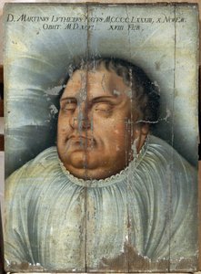 Martin Luther (1483-1546) op zijn sterfbed. Anoniem schilderij
