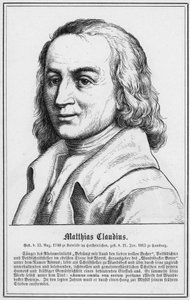 Matthias Claudius (gravure) door German School