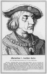 Maximiliaan I, Duitse Keizer (gravure) door German School
