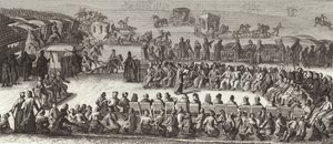 Vergadering van de Poolse Nationale Vergadering. Illustratie voor Bilder-Atlas (gravure) door German School
