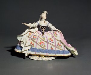 Meissen figuur van een vrouw