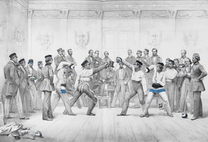 Mensuren of Studentleden van de Duelvereniging in Dresden in hun Blauwe, Witte en Zwarte Uniform door German School