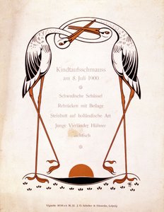 Menu voor een doopmaal. Duitsland, 8/07/1900.