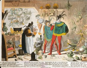 Mephistopheles geïnspireerd door Faust door German School