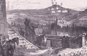 Mount Valerien tijdens het beleg, Cassells Geschiedenis van de oorlog tussen Frankrijk en Duitsland uitgegeven door Cassell and Company Limited, ca. 1890 door German School