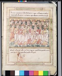 Groep van zeventien mannen, uit de Apocalypse de Valenciennes