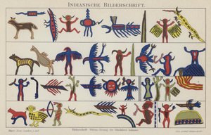 Inheemse Amerikaanse pictogrammen door German School