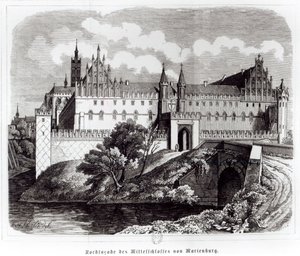 Noordgevel van het Kasteel van Marienburg door German School
