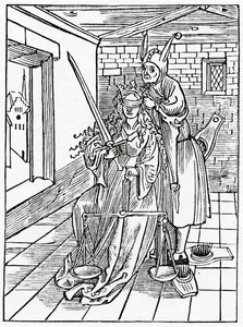 Van grote strijders in de wet voor onbenullige zaken, illustratie uit Alexander Barclay