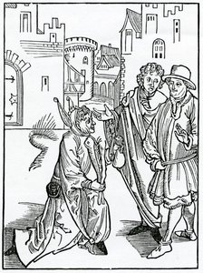 Over de minachting en verachting van armoede, illustratie uit Alexander Barclay