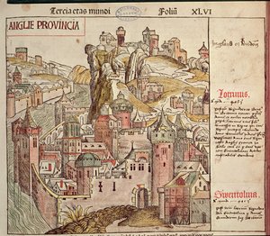 Oud Londen, uit de Neurenberg Kroniek door Hartmann Schedel (1440-1514) 1493 door German School