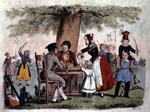 Buitenspellen, Duitsland, c.1860