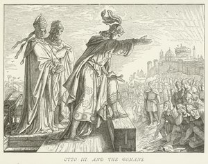Otto III en de Romeinen door German School