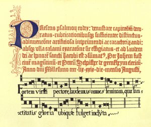 Deel van een pagina geselecteerd uit Fust en Schoeffers tweede psalter
