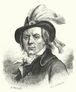 Paul Barras, Franse politicus van de Revolutie (gravure)