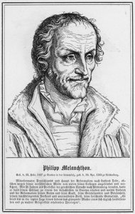 Philipp Melanchthon (gravure) door German School