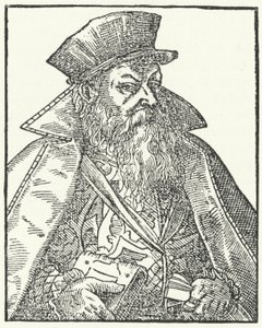 Philipp Nicodemus Frischlin, Duitse toneelschrijver (gravure) door German School