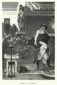 Phryne, Oud-Griekse courtisane, terechtgesteld voor godslastering, 4e eeuw v.Chr. door German School