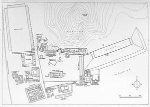 Plattegrond van Olympia, Griekenland door German School