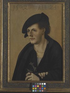 Portret van een jonge man door German School