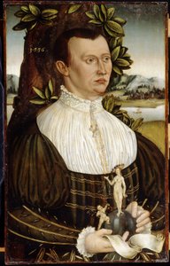 Portret van een man door German School