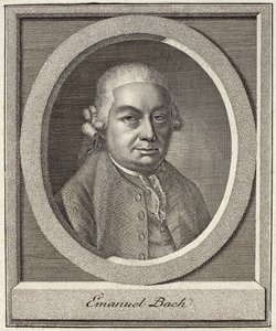 Portret van Carl Philipp Emanuel Bach (1714-88) door German School