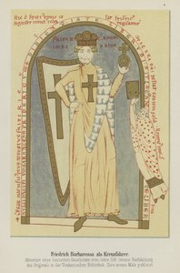 Portret van Frederik Barbarossa, Heilige Roomse Keizer, als Kruisvaarder, 1188