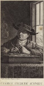 Portret van George Frederic Schmidt door German School