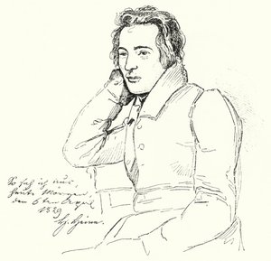 Portret van de Duitse dichter en schrijver Heinrich Heine als jonge man