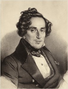Portret van Giacomo Meyerbeer door German School