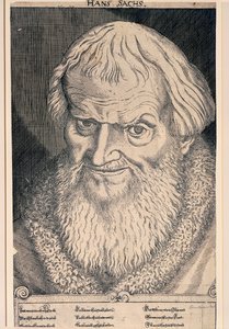Portret van Hans Sachs door German School