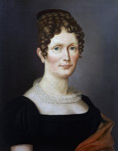 Portret van Johanna Christiane Schumann, moeder van de Duitse componist Robert Schumann door German School