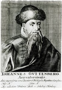 Portret van Johannes Gutenberg