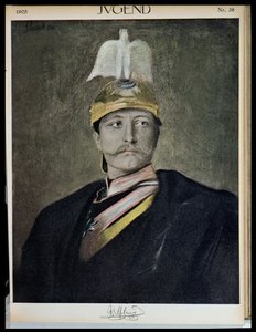 Portret van Kaiser Wilhelm II (1859-1941) uit Jugend, 1905