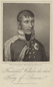 Portret van Koning Frederik Willem III van Pruisen door German School