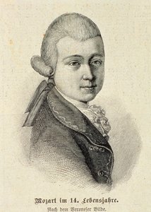 Portret van Wolfgang Amadeus Mozart (1756-91)